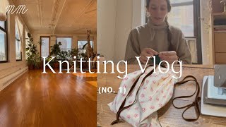 chill week in nyc, sock knitting, and sewing class (knitting vlog no. 1)