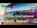 【4K】🇺🇸🌴Walking around Honolulu International Airport in Hawaii🎧, United States on March 2024