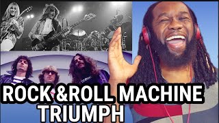 Speed at which they play is ridiculous! TRIUMPH - Rock and Roll Machine REACTION