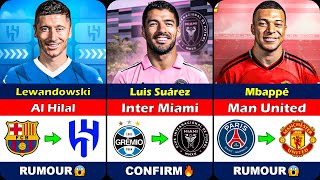 New Confirmed Transfers & Rumours 2024! 😱🔥 FT. Luis Suárez, Mbappé, Lewandowski…