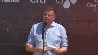 Mogens Jensen on stage at Global Citizen 2015 Earth Day