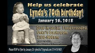 Lynda's 70th picture slideshow