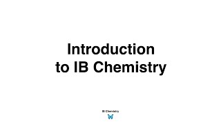 IB Chemistry | Introduction | Assessment Objectives/Outline, Syllabus Outline