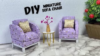 DIY Mini Coffee Chair | Mini Sofa | Doll House Miniature | Doll Bedroom Sofa | Doll house Sofa