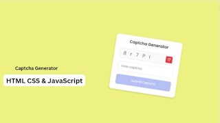 Captcha Generator in HTML CSS & JavaScript by @mrcodebox33