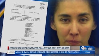 EPPD sergeant reinstated following 2019 DWI arrest