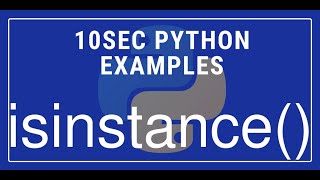 10sec Python Examples isinstance() Built in Function by Code Recipe