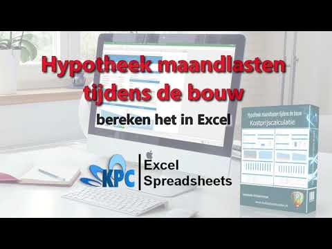 Hypotheek Maandlasten Tijdens De Bouw Berekenen In Excel - YouTube