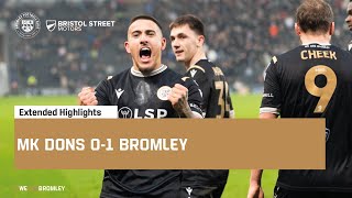 Extended Highlights: MK Dons 0-1 Bromley