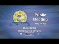 Board of County Commissioners 2 p.m. Regular Meeting Public Hearing 5-25-21