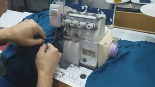 Overlock sleeve sewing