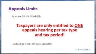 IRS Collection Due Process (CDP) Appeals