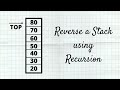 Reverse a stack using Recursion