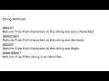 String Methods  ||  isascii() , isdecimal() , isdigit()  and isidentifier()