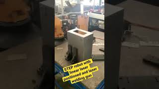 STEP robot welding robot working with linear laser sensor and laser welding gun#automation #robot#VN