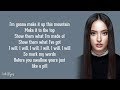 Faouzia - THIS MOUNTAIN (Lyrics)