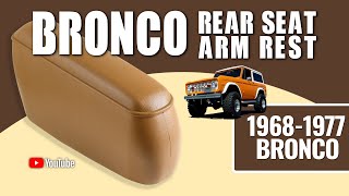 Dennis Carpenter Ginger Rear Seat Arm Rest for 1968-77 Ford Bronco