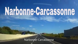 Narbonne-Carcassonne 4K- Driving- French region