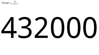 432000 Second Countup Timer