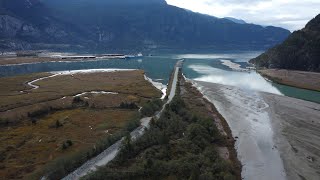 Drone video over the Squamish Estuary area (October 2022)