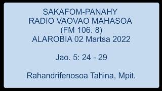 Sakafom panahy Alarobia 02 Mars 2022