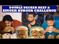 Double Decker Beef & Zinger Burger Challenge | Mishkat khan (The Fun Fin) | Comedy Food Challenge