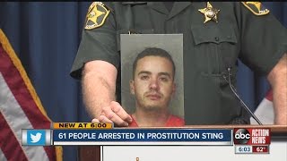 61 people arrested in prostitution sting