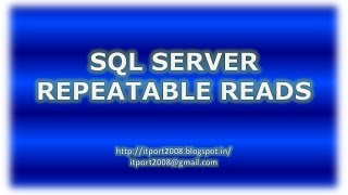 SQL Server Repeatable Reads