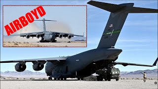 A Couple Of C-17s Delivering HIMARS In The Desert • Nevada Test and Training Range