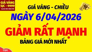 Giá vàng hôm nay 9999 CHIỀU ngày 6 tháng 4 năm 2026- GIÁ VÀNG NHẪN 9999- Bảng giá vàng sjc, 24k 18k