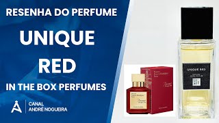 Resenha do Perfume Unique Red | In The Box Perfumes (Insp. Olfativa Bacarat Rouge 540 F. Kurkdjian)