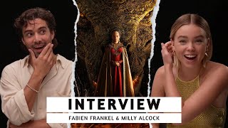 Milly Alcock and Fabien Frankel about "House of the Dragon" and saying epic "Game of Thrones" line