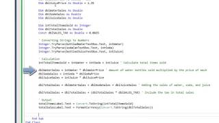 Visual Basic - Simple project using Addition operators