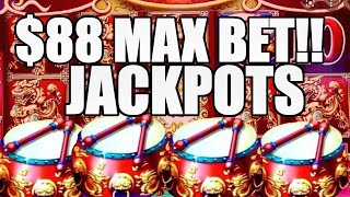 I TOOK THE BIGGEST RISK AND CHOSE MYSTERY ON A $88/BET BONUS! 2 JACKPOTS ON DANCING DRUMS!!