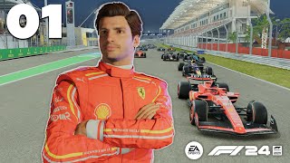 CARLOS SAINZ LAST SEASON AT FERRARI - F1 24 Career Mode - Part 1 | PS5 Gameplay