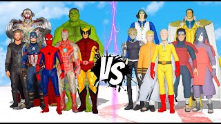 THE AVENGERS VS TEAM ANIME - MANGA VS COMIC | SUPERHEROES BATTLE