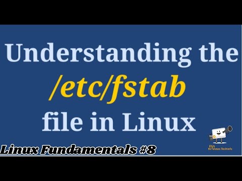/etc/fstab file Explained in Detail /etc/fstab options Linux Fundamentals #8