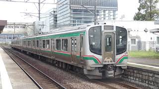 東北本線 E721系 相馬野馬追ラッピング編成 入線～発車まで ＠槻木駅