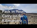 What to Pack in Your Carry on for Kilimanjaro