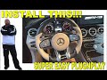 Copart Mercedes C300 convertible W205 c-class facelift steering wheel  install prt4