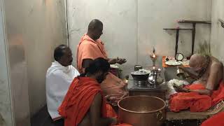 Performed Paada Pooja of Dr.Shivakumar Swamiji,Sree Siddhaganga Matha,Tumkuru.