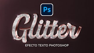 Como hacer efecto de texto 3d glitter photoshop