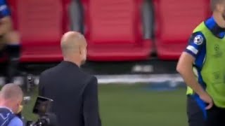 Pep Guardiola goes straight to greet Inzaghi after finishing the final