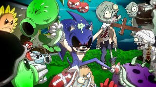 Plants & Zombies VS Sonic.EXE (Pt. 4) “BLOOM N BRAINS” | PVZ Plants VS Rappers x FNF Animation
