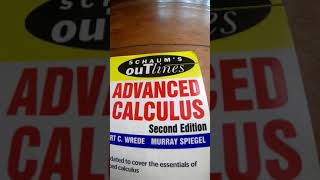 Schaum's Outline of Advanced Calculus by Wrede and Spiegel #shorts