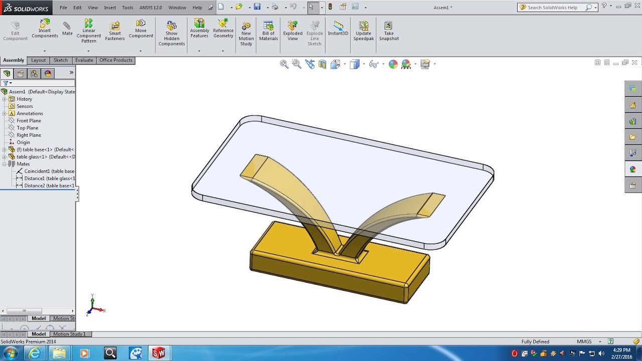 Table Design Solidworks Youtube Table Design Solidworks Youtube