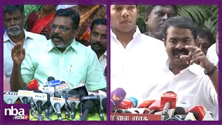 Seeman vs Thirumavalavan முற்றும் வாக்குவாதம்..! Rajini அரசியல் பேசினால் என்ன தப்பு..! nba 24x7