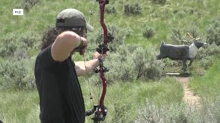 Repairing the 3D archery range after it burned in the Valley Fire last fall