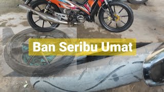 BAN PRIMAX SK 01 90/80 pasang di f1zr. Terlihat bulat