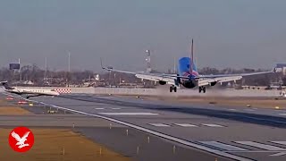 Shocking moment Southwest Airlines flight nearly crashes into private plane at Chicago airport